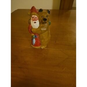 1998 House of Hatten collectible "Santa Claus with Bear," Christmas